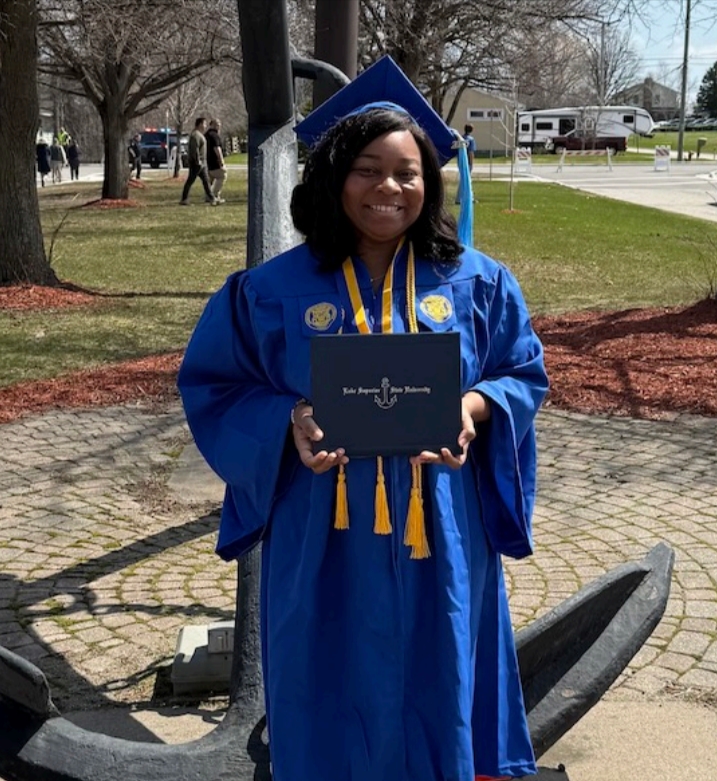 Donille Cabanaw in Cap and Gown