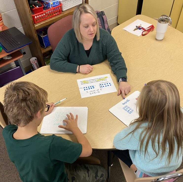 Teacher in the classroom ,Lindset Stanaway